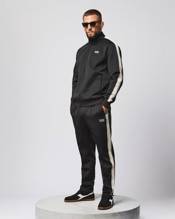 Woodburn Tricot Track Top Black