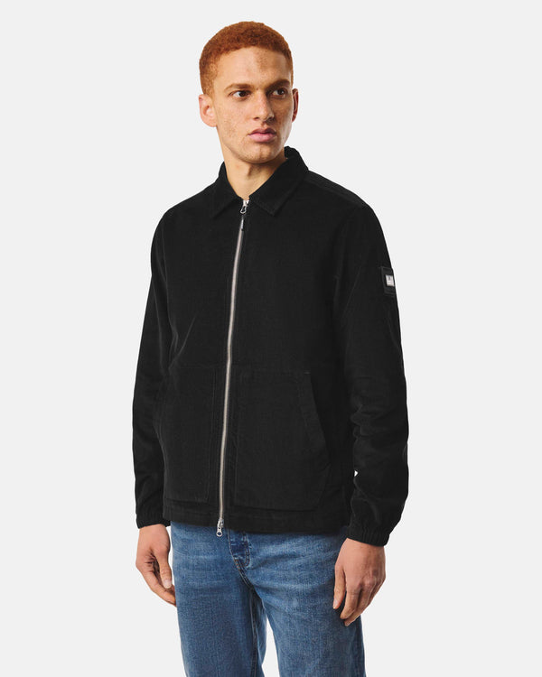 Croft Cord Over-Shirt Black