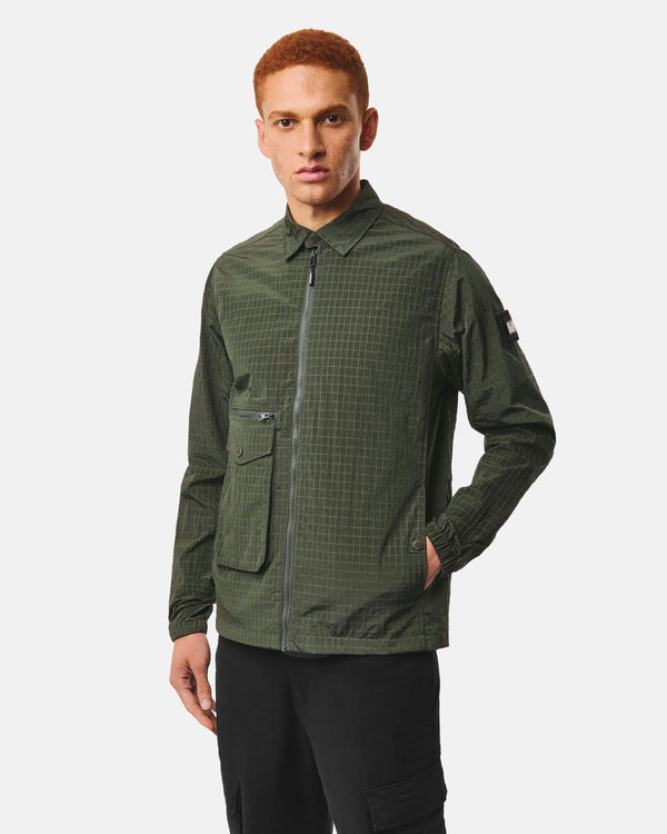 Vinnie Over-Shirt Black Forest Green