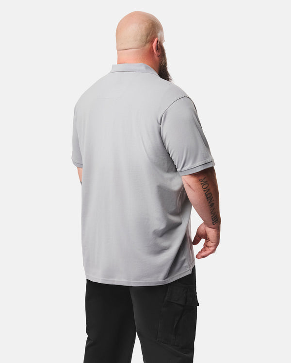 Übergröße – Heathcote Poloshirt, Rauchgrau