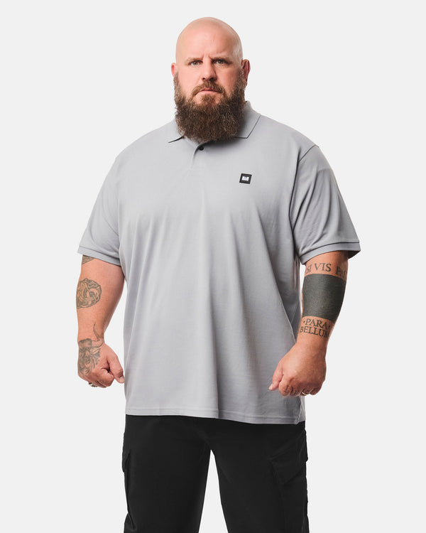 Übergröße – Heathcote Poloshirt, Rauchgrau