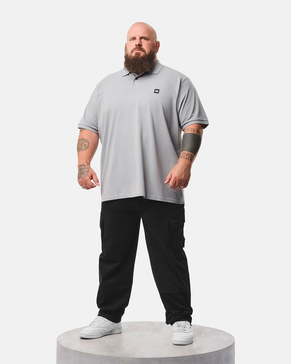 Übergröße – Heathcote Poloshirt, Rauchgrau