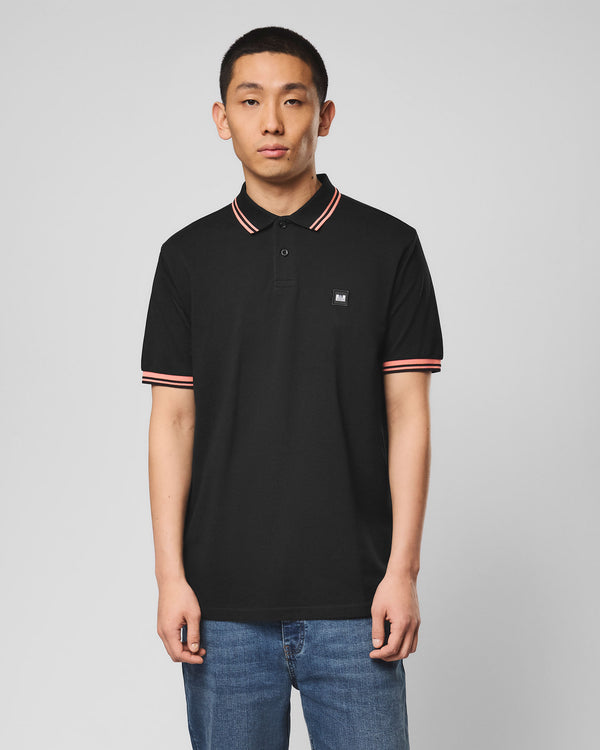 Levanto Poloshirt Schwarz/Koralle