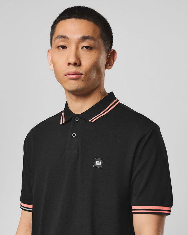 Levanto Poloshirt Schwarz/Koralle
