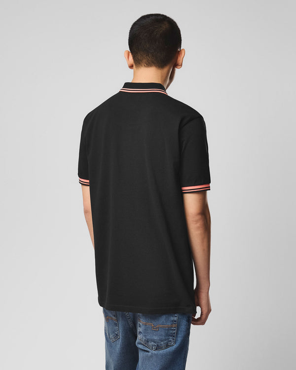 Levanto Poloshirt Schwarz/Koralle