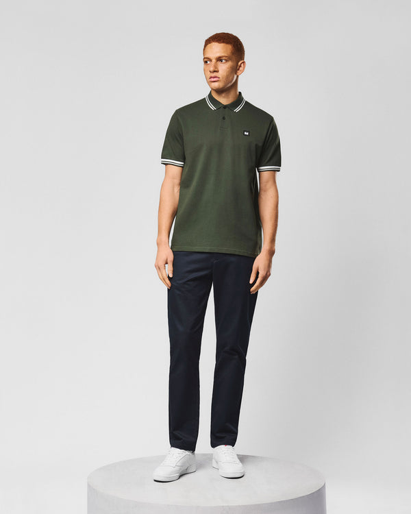 Levanto Polo Shirt Black Forest Green/Ghost