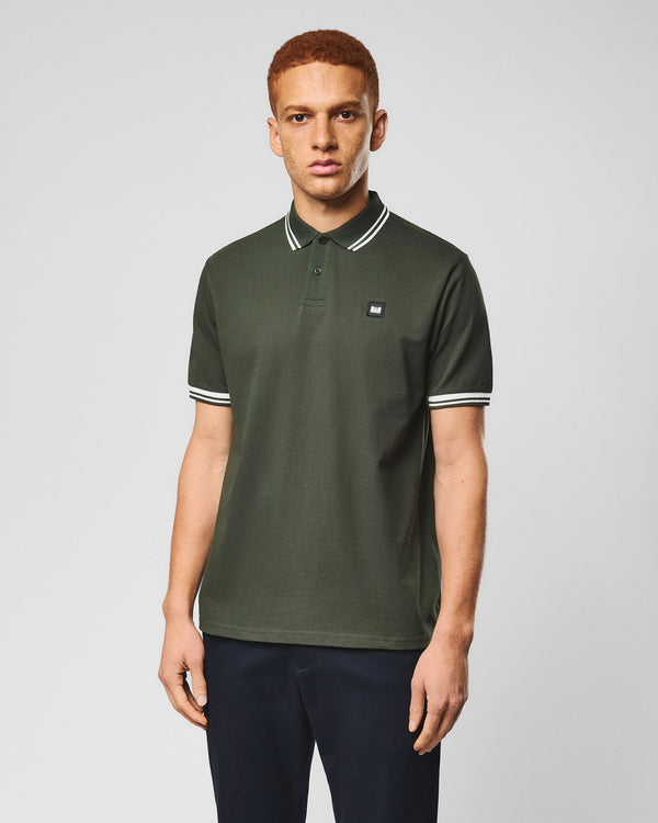 Levanto Polo Shirt Black Forest Green/Ghost