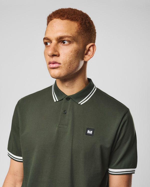 Levanto Polo Shirt Black Forest Green/Ghost