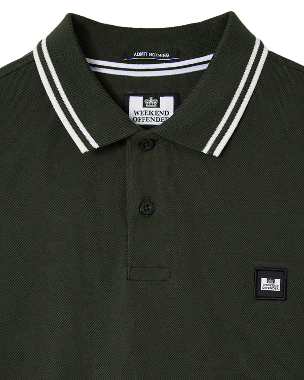 Levanto Polo Shirt Black Forest Green/Ghost