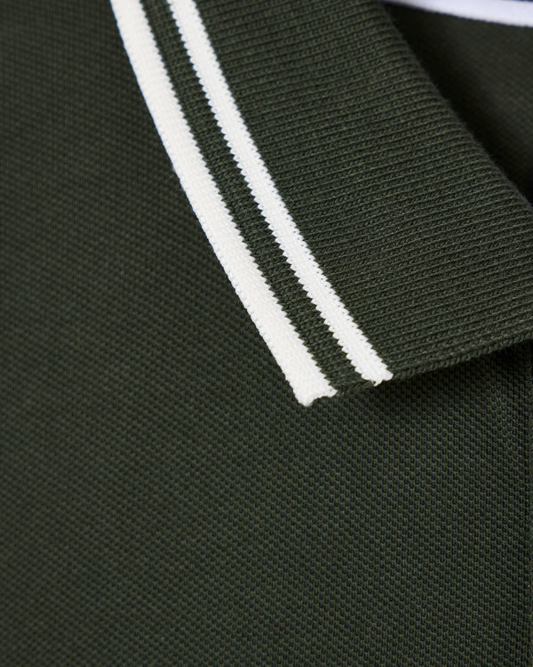 Levanto Polo Shirt Black Forest Green/Ghost