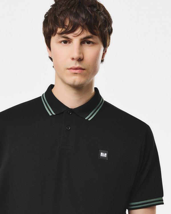 Levanto Polo Shirt Black/Thyme Green