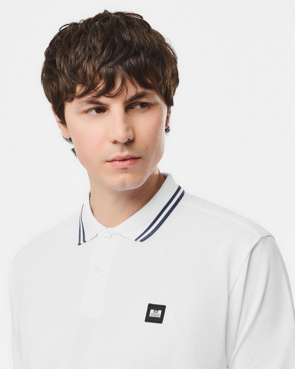 Levanto Polo Shirt White/Lagoon Blue