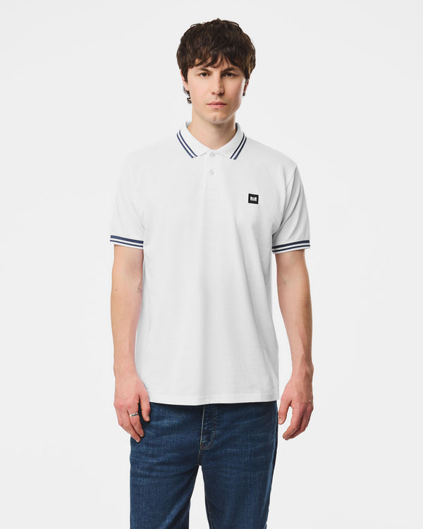 Levanto Polo Shirt White/Lagoon Blue