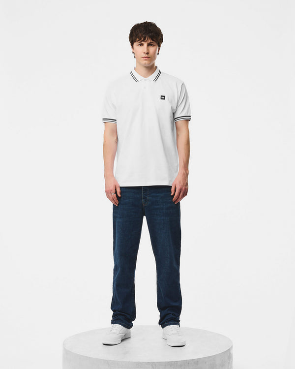 Levanto Polo Shirt White/Lagoon Blue