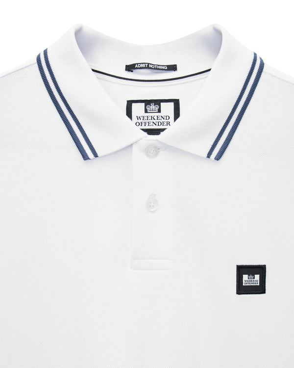 Levanto Polo Shirt White/Lagoon Blue