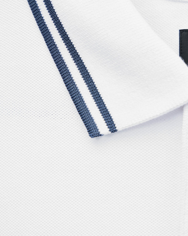 Levanto Polo Shirt White/Lagoon Blue