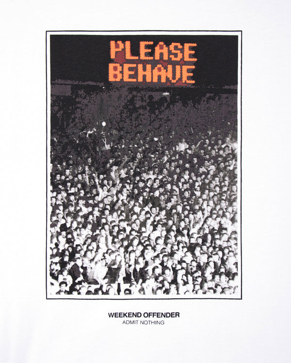 Behave Graphic T-Shirt White