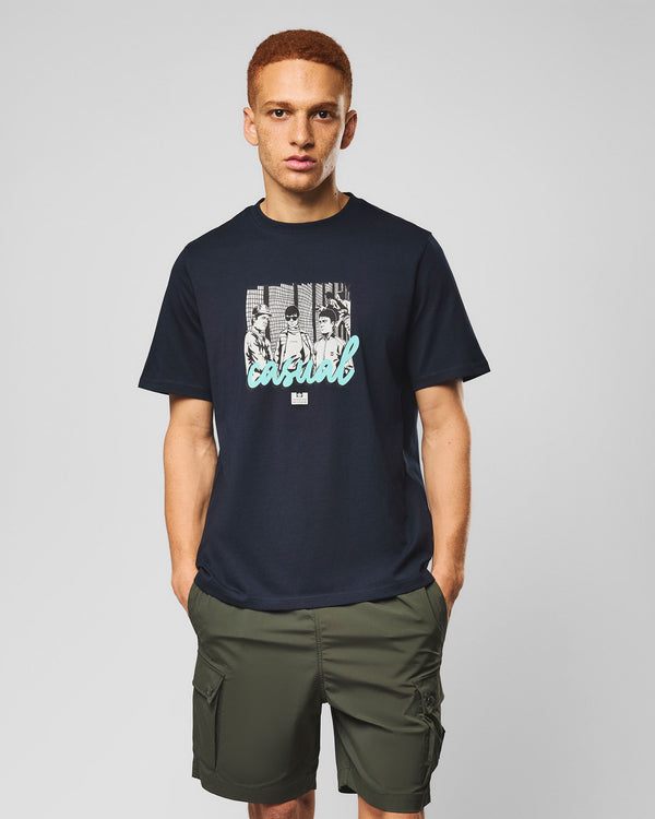 Terrace Graphic T-Shirt Navy