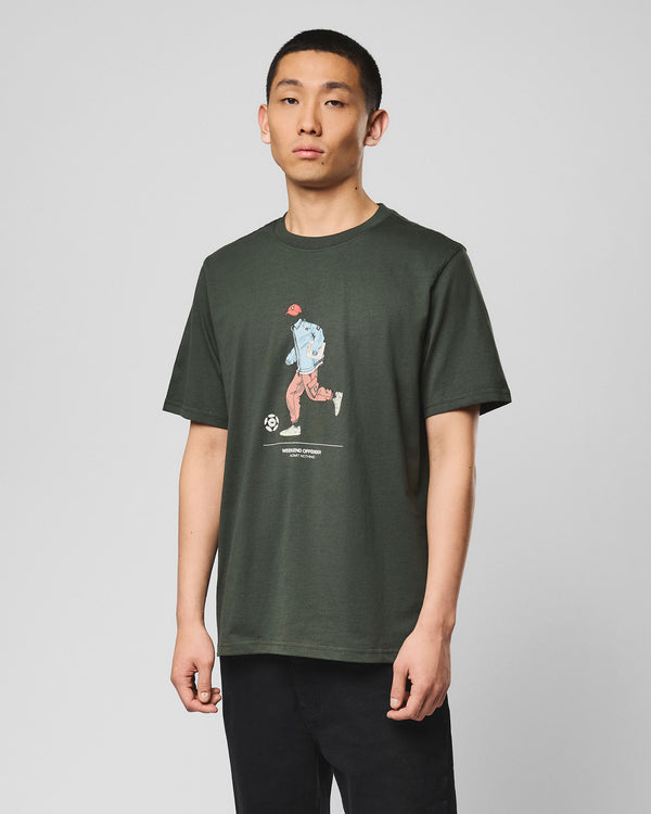 Biskra Graphic T-Shirt Black Forest Green