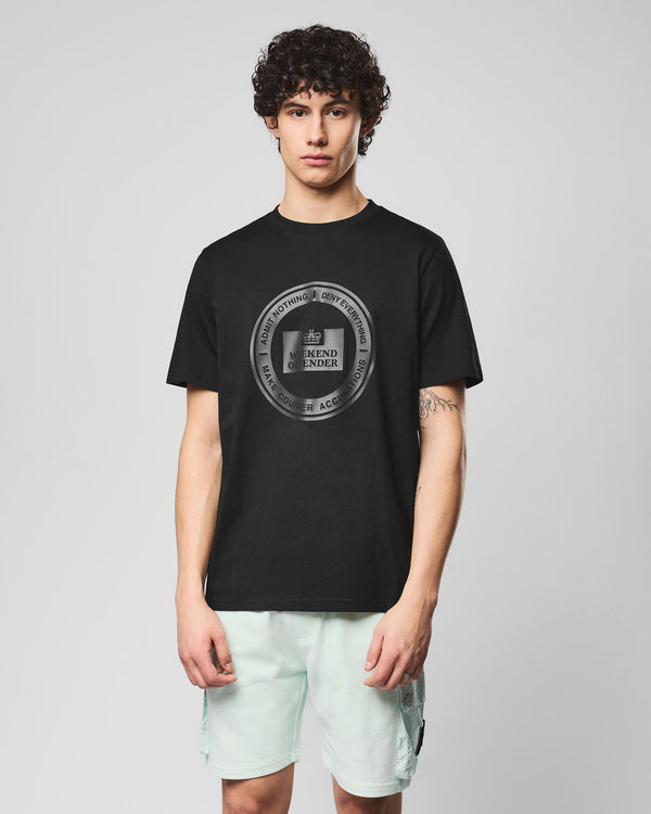 Deny Graphic T-Shirt Black