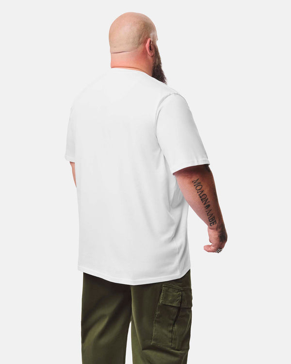 Taglie Forti - T-Shirt con Grafica Imbibo Bianca