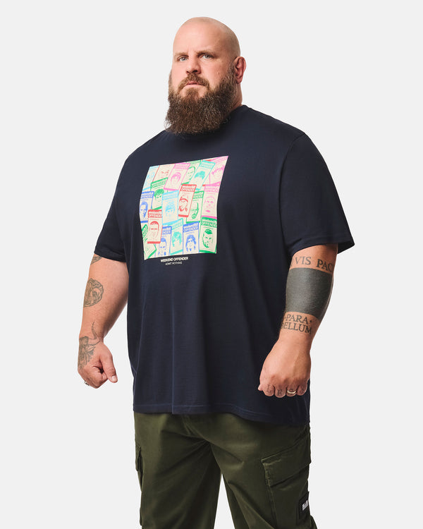 Plus Size - Approbatus Graphic T-Shirt Navy