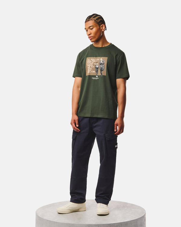 Pater Graphic T-Shirt Black Forest Green