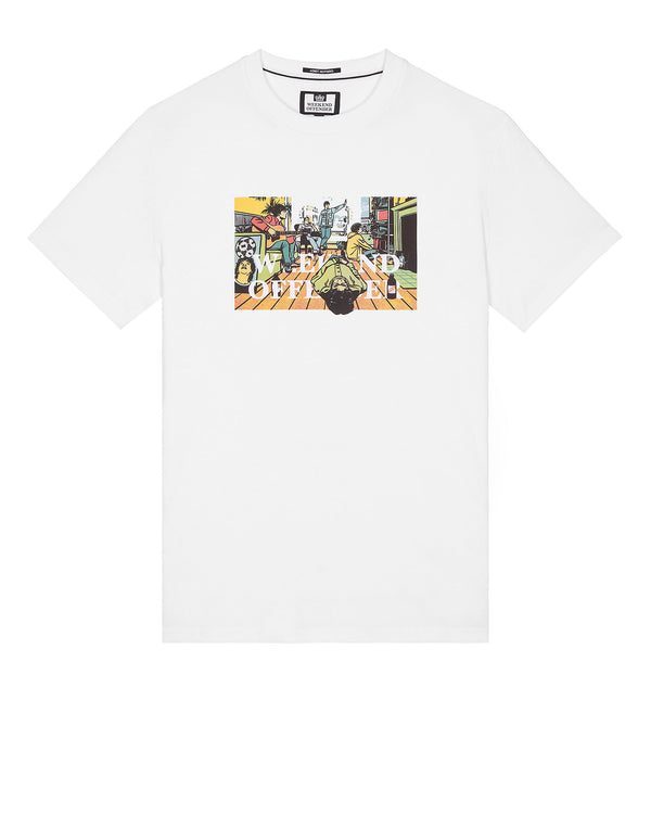 Große Größen - Stratford Avenue Grafik-T-Shirt Weiß
