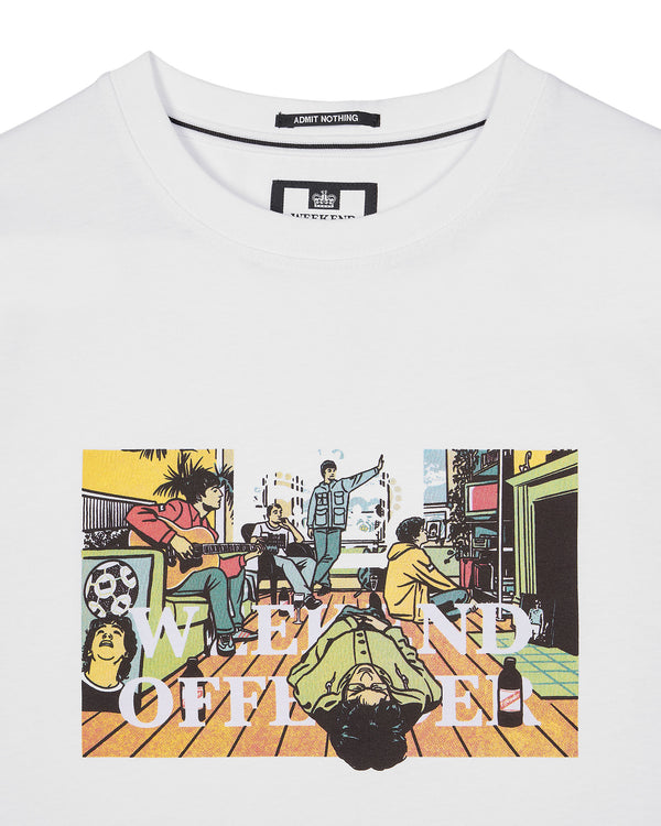 Große Größen - Stratford Avenue Grafik-T-Shirt Weiß