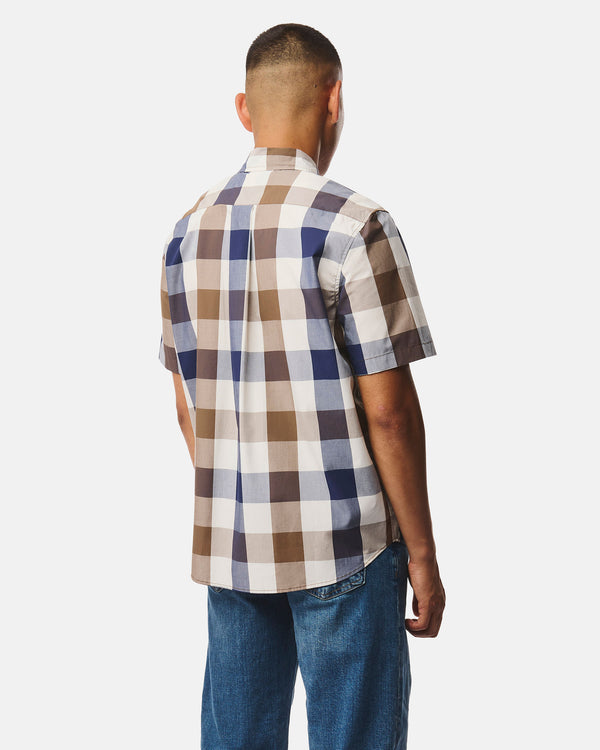 Camicia a maniche corte Joyce con motivo a quadri grandi