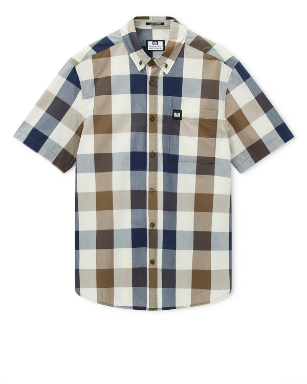 Camicia a maniche corte Joyce con motivo a quadri grandi