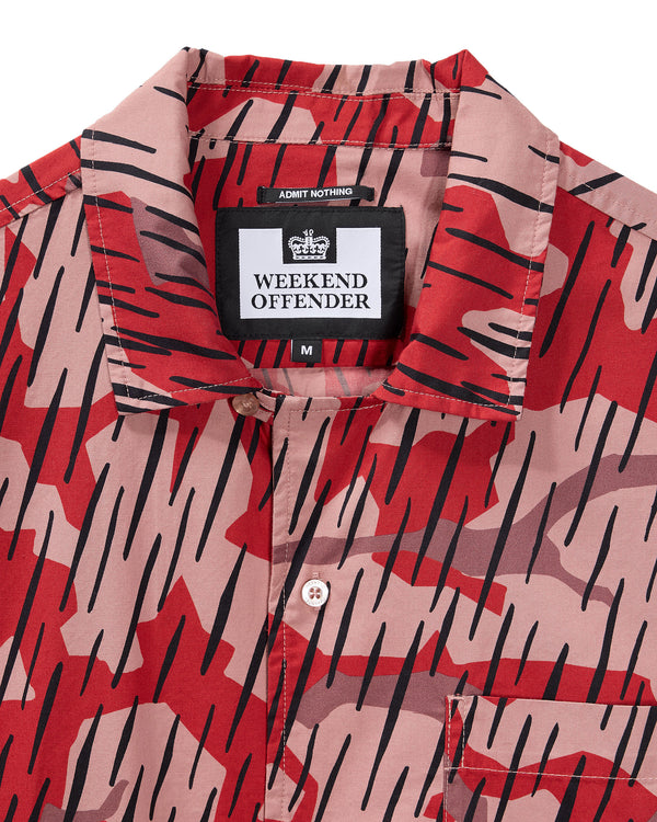 Monuriki Shirt Blaze Red Rain Camo
