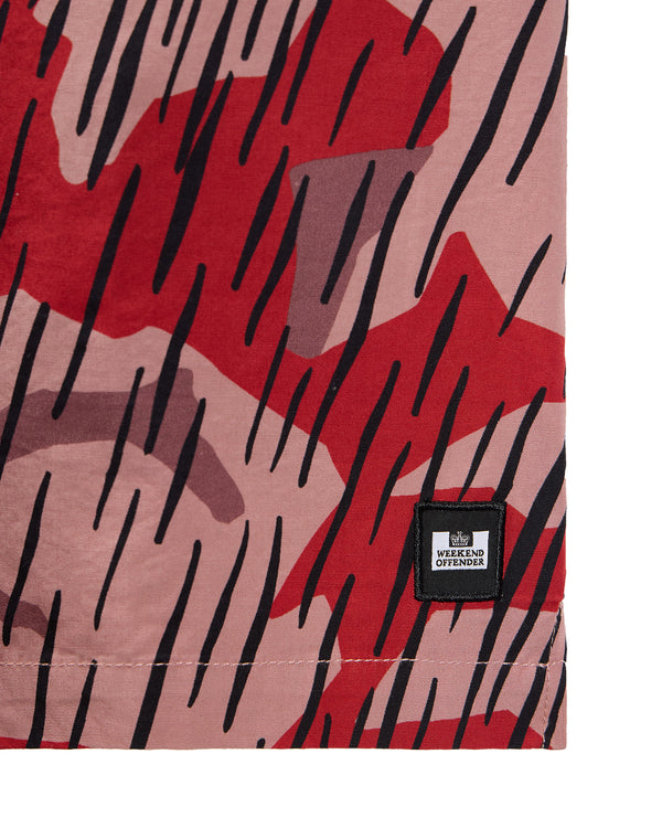 Monuriki Shirt Blaze Red Rain Camo