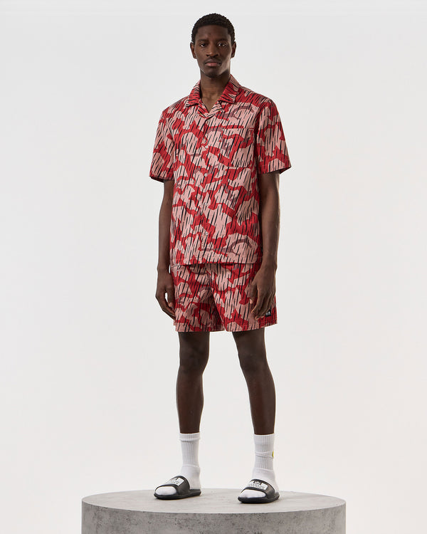 Monuriki Shirt Blaze Red Rain Camo