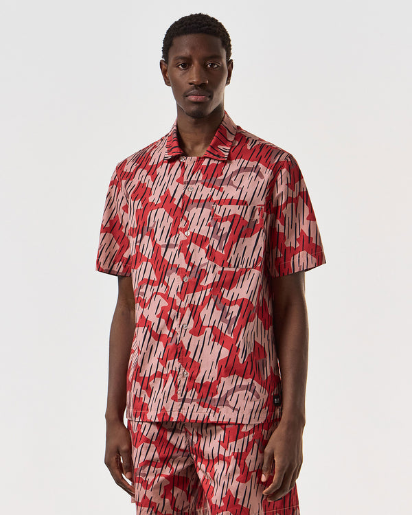 Monuriki Shirt Blaze Red Rain Camo