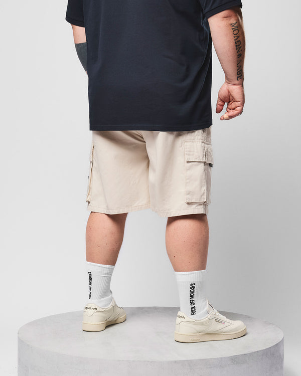 Übergröße - Mascia Cargo-Shorts Zement