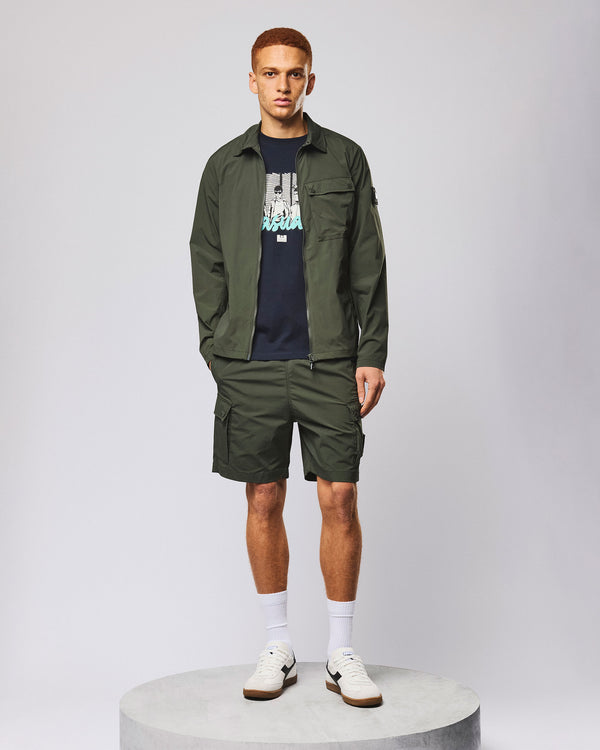 Baraki Cargo Short Nero Verde Foresta
