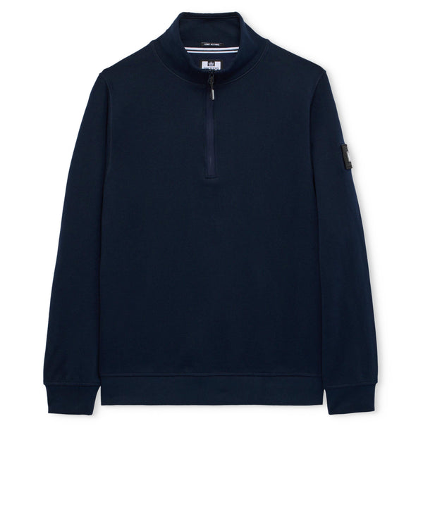 Kraviz Sweatshirt mit Viertelreißverschluss, Marineblau