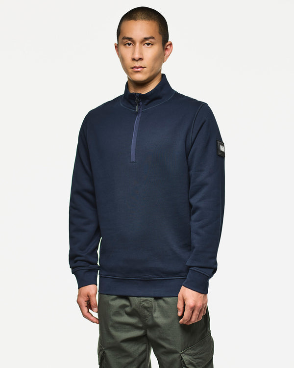 Kraviz Sweatshirt mit Viertelreißverschluss, Marineblau