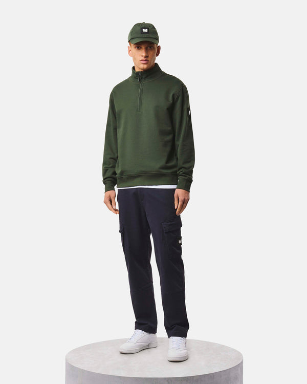 Kraviz Quarter Zip Sweatshirt Black Forest Green