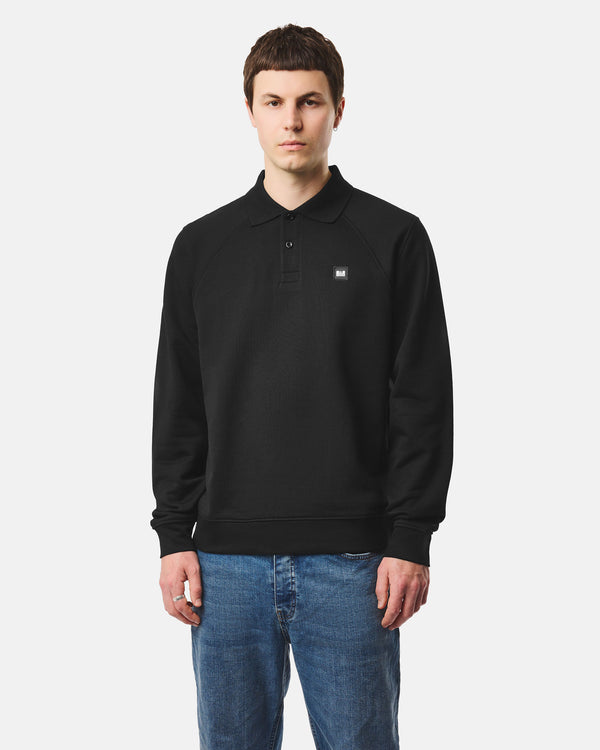 Azrou Check Polo Sweatshirt Black