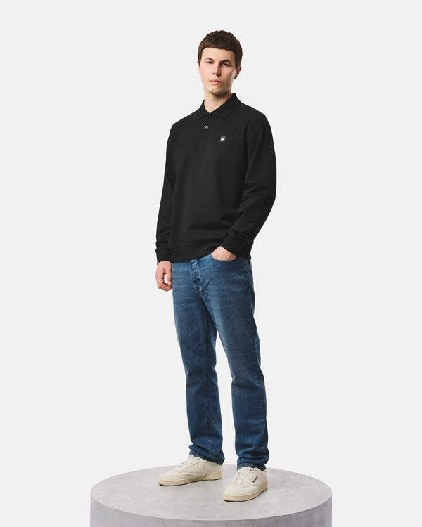 Azrou Check Polo Sweatshirt Black