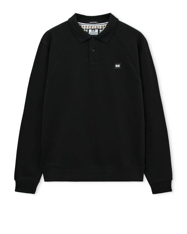 Azrou Check Polo Sweatshirt Black