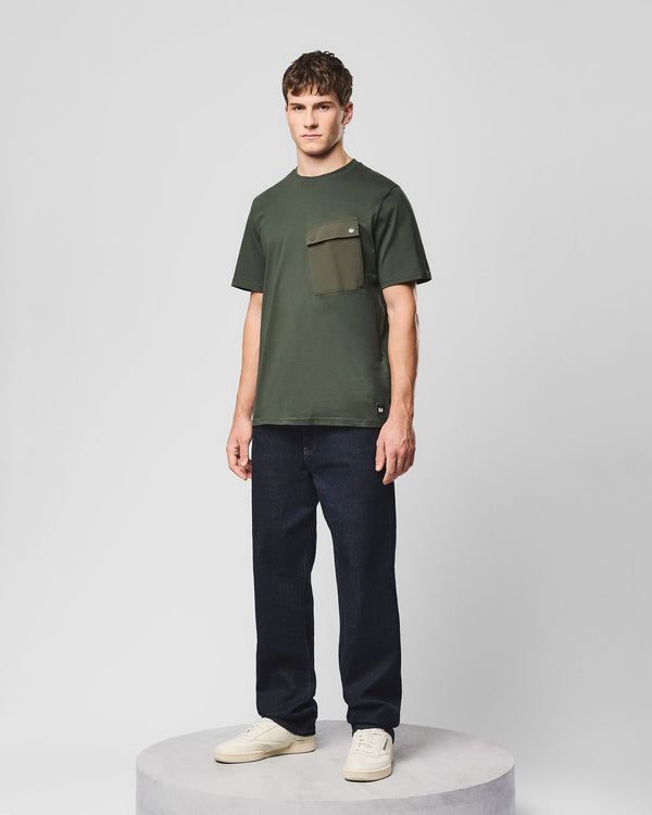 Maglietta Adrar Nero Verde Foresta