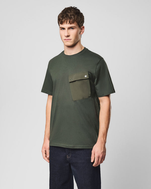 Maglietta Adrar Nero Verde Foresta
