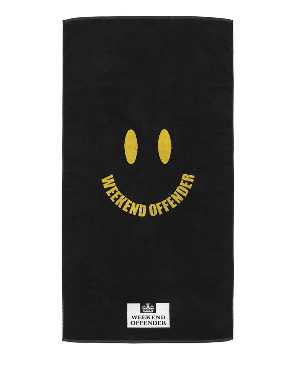 Beach Towel Smile Black/Yellow