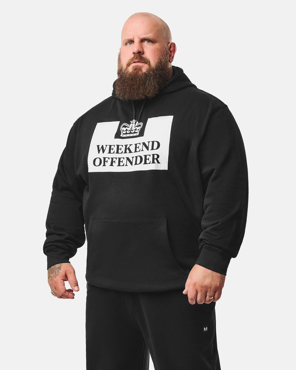 Plus Size - Felpa con cappuccio classica HM Service nera