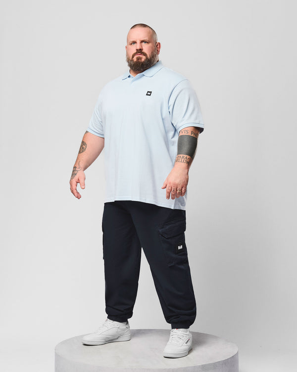 Plus Size - Heathcote Polo Shirt Sky Blue
