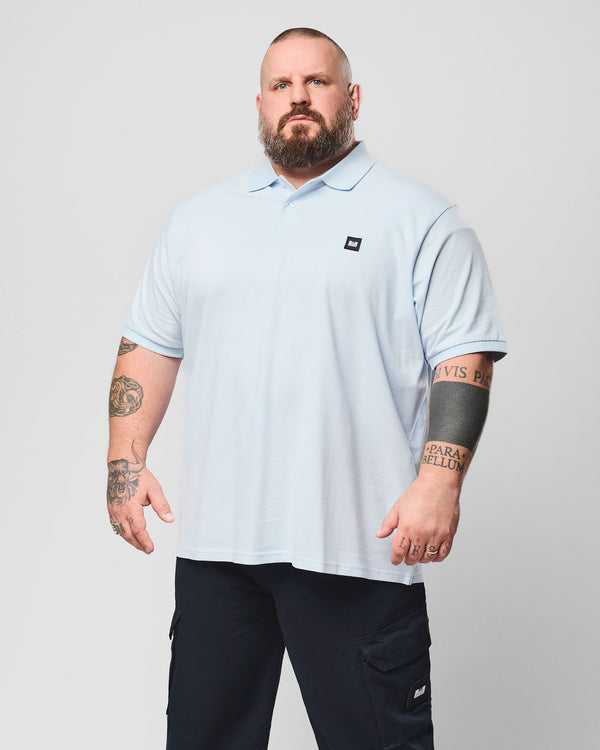 Plus Size - Heathcote Polo Shirt Sky Blue
