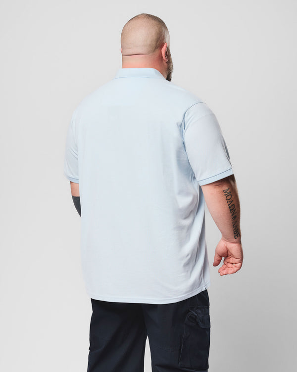 Plus Size - Heathcote Polo Shirt Sky Blue